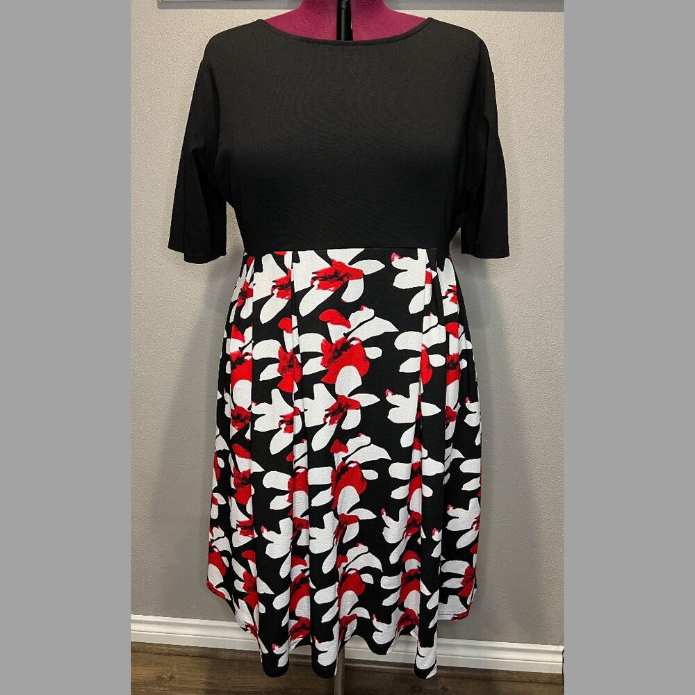 Nemidoor Stretch Knit Empire Waist Midi Dress Size US24W